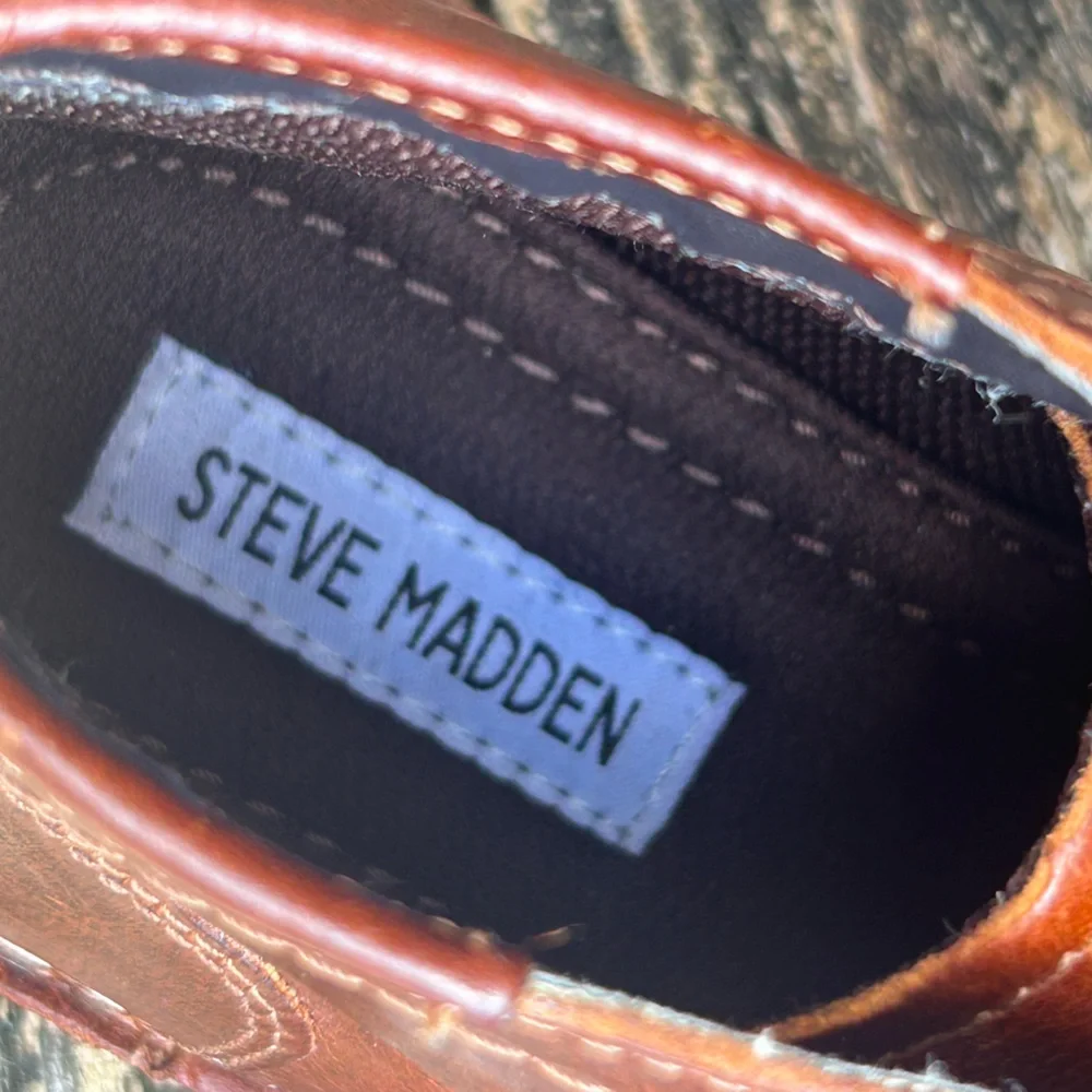 Steve Madden Harken Men’s Cognac Leather Lace & Zip Up Sz 7 Chukka Boot G6